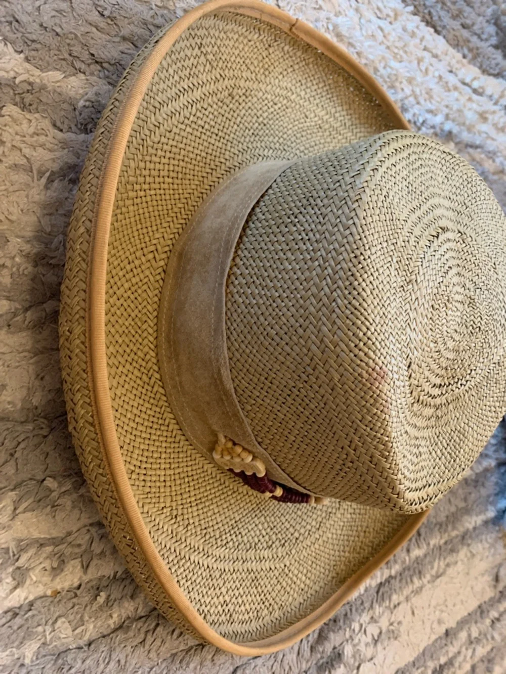 Eric Javits Natural Straw Raffia Sun Hat with Ribbon Band - Picture 14 of 15